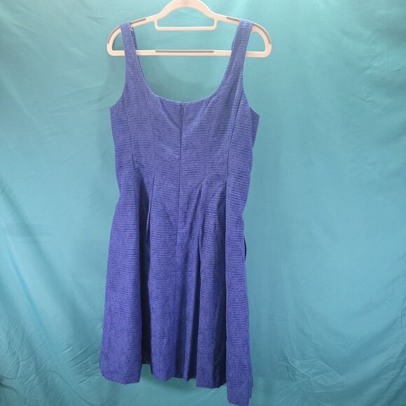 Nine West Womens Sleeveless Textured Blue Dress Size 6 - Picture 8 of 12